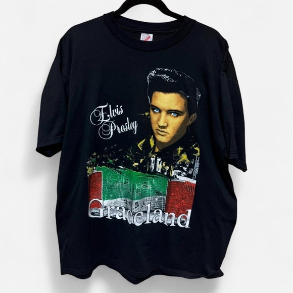 Jerzees Other - 1992 Elvis Presley Graceland Black Jerzees T-Shirt